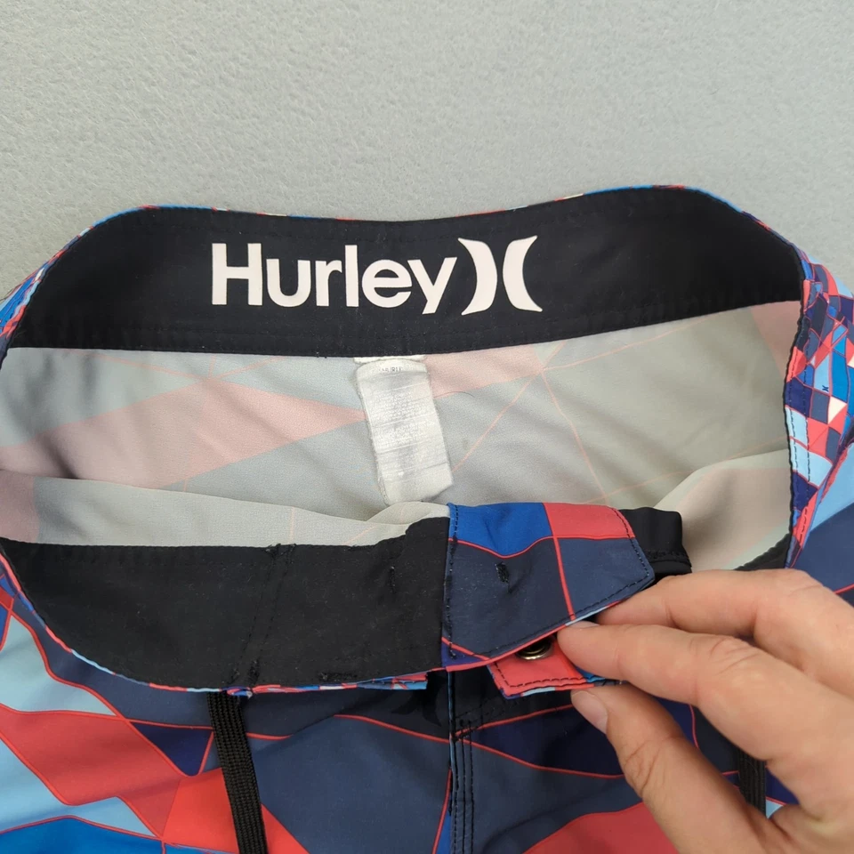 Pantalones cortos de natación Hurley Phantom para hombre 30 bloques de colores Surf bolsillo de secado rápido Foto 4 de 4