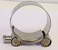 NEW (2) PACK 40-43 MM (1.57-1.69 IN.) HD 304 STAINLESS STEEL T-BOLT HOSE CLAMP