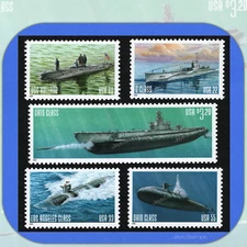 2000  U.S. NAVY SUBMARINES  Complete Set of 5  MINT Booklet Stamps  # 3373-3377