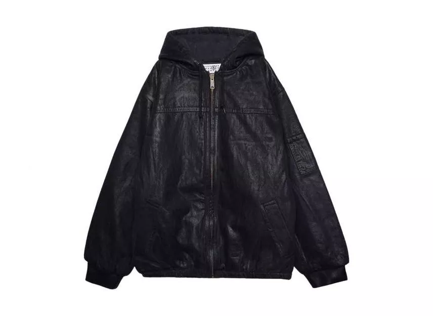 Veste de travail à capuche noire Supreme x MM6 Maison Margiela Foil
