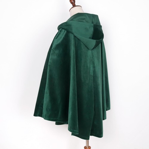 Medieval Hobbit Cloak Renaissance Elf Hooded Cape Lord of The Rings Velvet Cl... - Picture 7 of 9
