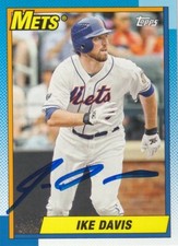 IKE DAVIS NEW YORK METS  SIGNED 2013 TOPPS ARCHIVES CARD #174