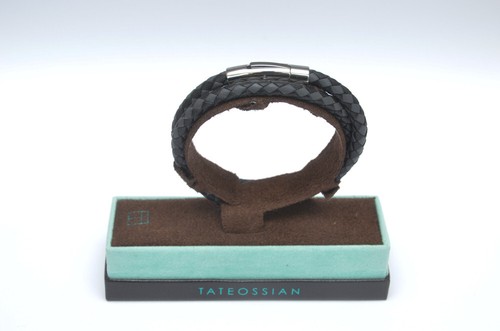Tateossian Thompson Leather Chequered Bracelet - 第 2/6 張圖片