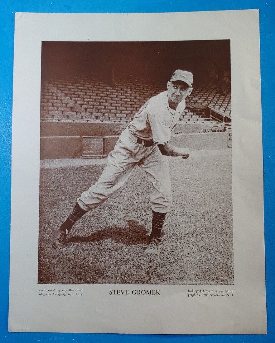1945 M114 BASEBALL MAGAZINE PREMIUM STEVE GROMEK NICE not trimmed eBay