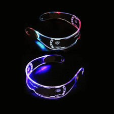 2 Pack NEW 2024 LED Visor Glasses, Light Up Future Party Multicolor CyberPunk
