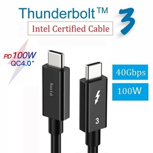 Cabo 3 Thunderbolt Pd 100W Usb C Cabo (Tipo C Para tipo C) Carregador rápido 40 Gbps | eBay