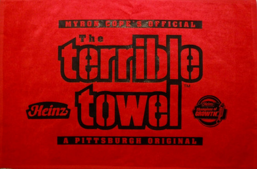 PITTSBURGH STEELERS HEINZ RED TERRIBLE TOWEL 2012 CHAMPIONS OF GROWTH AWESOME !