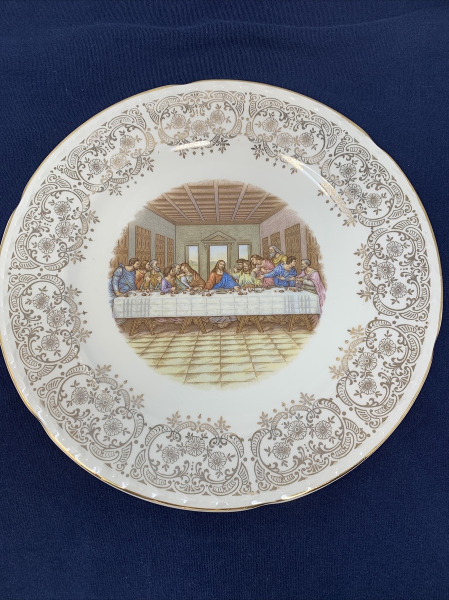 Vintage Lord's Last Supper Plate by Crooksville China Co. USA 10 3