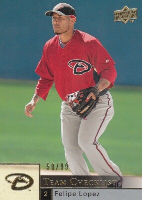 FELIPE LOPEZ /99 UPPER DECK UD GOLD ARIZONA DIAMONDBACKS #983 2009 09