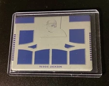 Reggie Jackson 1/1 Leaf Game Used Printing Plate 2020 Baseball 1 of 1 Rare NY #1