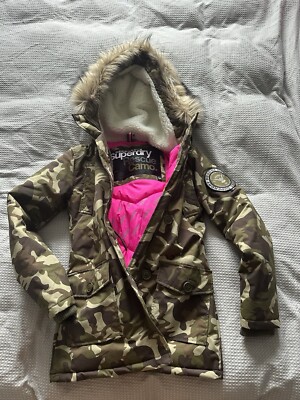 Parka Pink Superdry Coat Unworn Girls Ladies Superdry