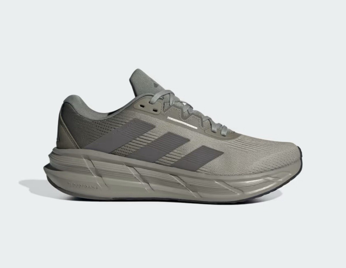 Adidas Men’s QUESTAR RUNNING SHOES Silver Pebble/Olive Size US 12 New In  Box