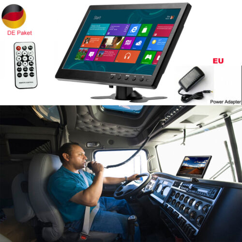 10.1" Zoll HD 1080P LCD Auto Monitor 1280x800 CCTV HDMI/BNC/AV/VGA Mit Speaker - Afbeelding 1 van 10