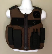 SAFARILAND V1 Female Front Open Pocket Armor Plate Carrier Brown Medium Webless
