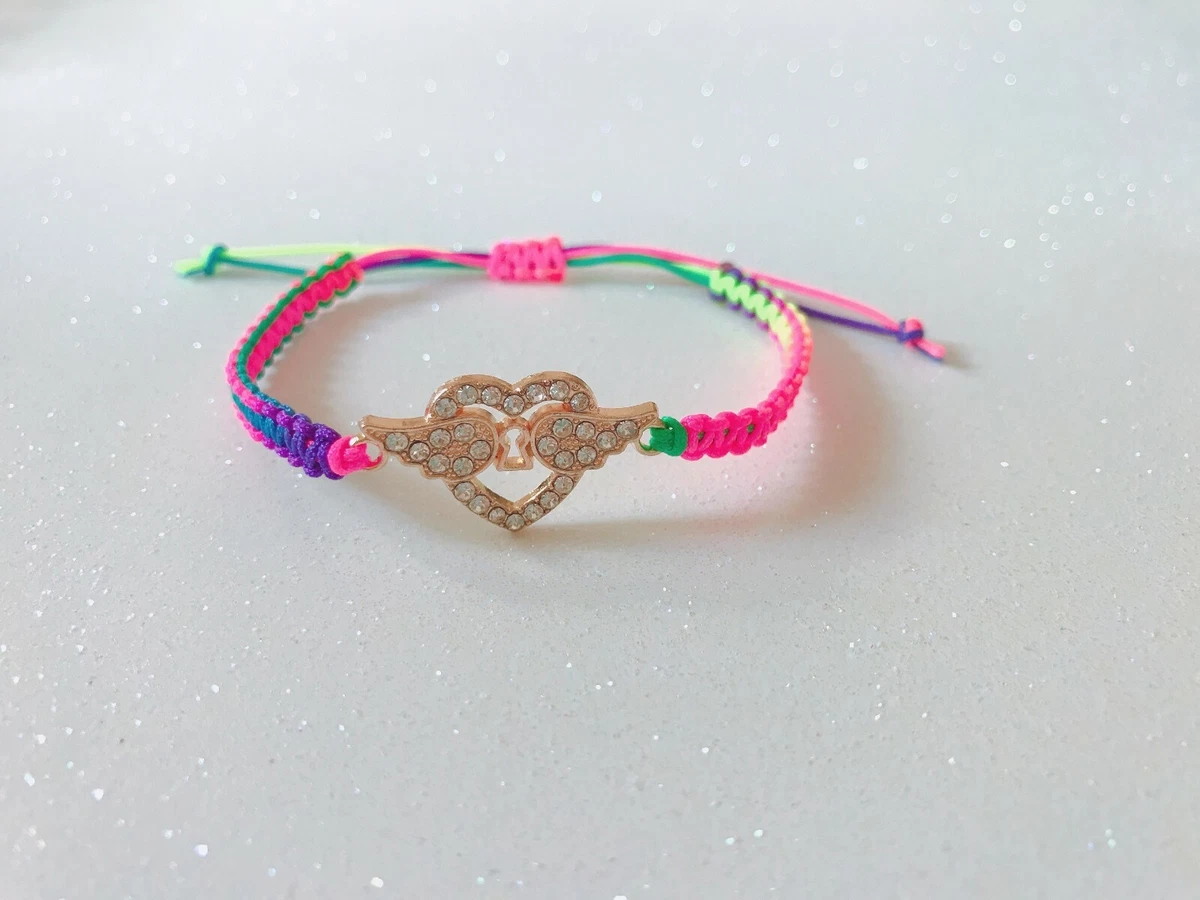Heart pull cord bracelet hotsell