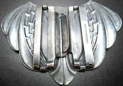 Silver Plate Art Deco Patent 121508 Buckle | eBay display picture 2