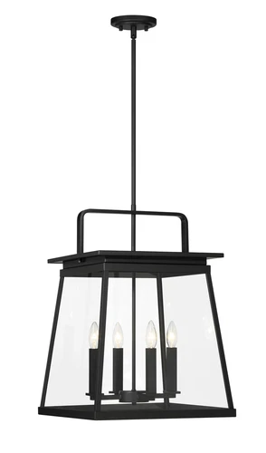 Minka Lavery Isla Vista 4 Light Outdoor Hanging Lantern, Coal - Picture 3 of 5
