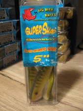 4 Big Bite Baits 5" Super Shad Swimbaits Soft Plastic Fishing / Tilapia Color