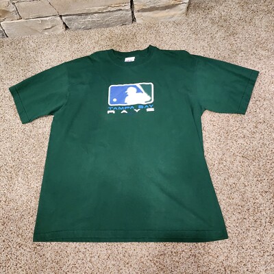 Men's Majestic MLB Tampa Bay Rays Logo Graphic Short Sleeve T