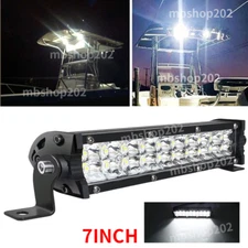 7" Marine White 36w LED Light Bar Spot/Flood Beam Camper Boat Fishing Vessel 