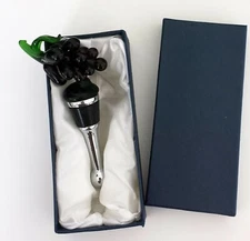 Grapes Bottle Stopper, LS Arts Blown Glass Wine Stoppers