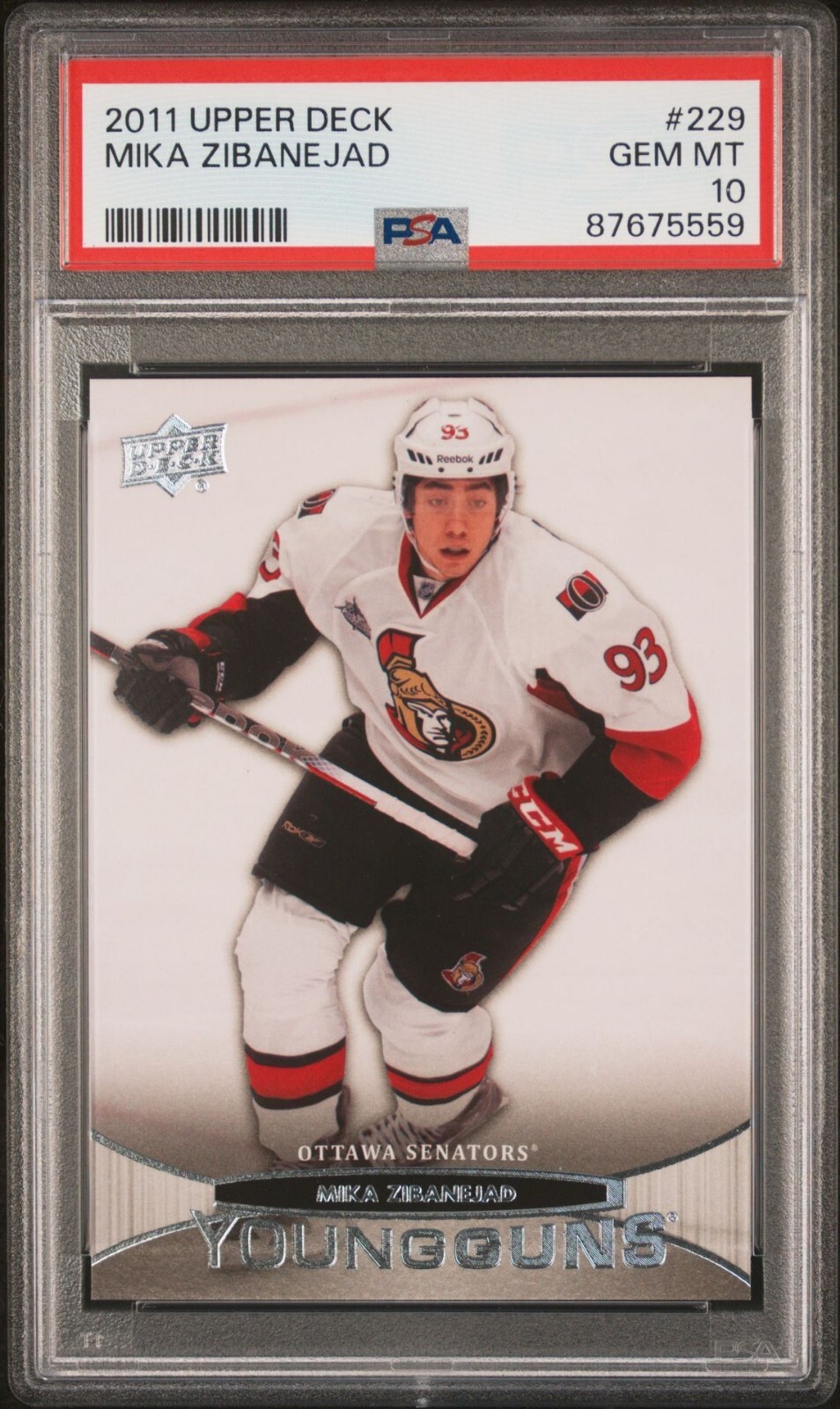 2011-12 Upper Deck Young Guns #229 Mika Zibanejad - PSA 10 GEM MINT RC 🔥🔥