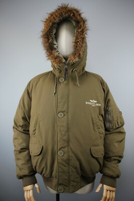 BREITLING Alpha Industries RARE Vintage Khaki Down jacket with a