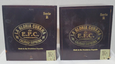 Vtg La Gloria Cubana de E.P.C. Calidad Suprema Serie R No.6 EMPTY Wood Cigar Box