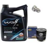 MotoröL Set 5W30 5 Liter + ÖLfilter + ÖLablassschraube FüR Audi A1 A3 1.0 1.4