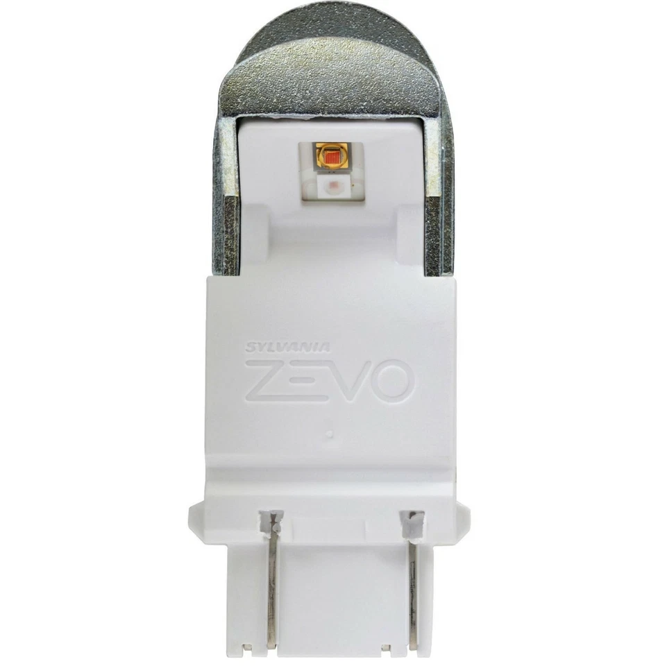 Sylvania ZEVO LED Light 3157 Amber Orange Two Bulbs Front Turn Signal Upgrade OE - Image 4 of 4