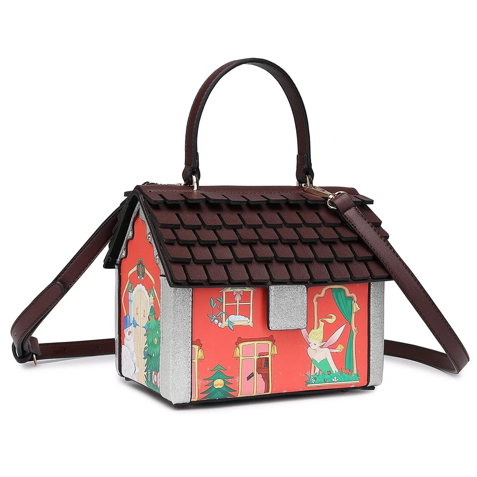 Mujeres Divertido Bolso Bandolera en Forma de Casa Bolso de Mano PVC Único Novedad Casa... Foto 2 de 4