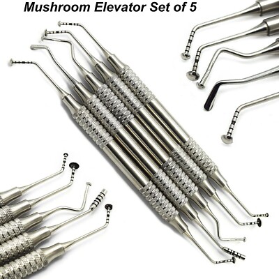 Set of 5 Dental Sinus Lift Mushroom Elevators Implant Oral Surgery Instruments