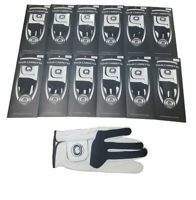 Leather Golf Glove 12 Pack 1 Dozen Genuine Cabretta Q Super Soft 24 Sizes