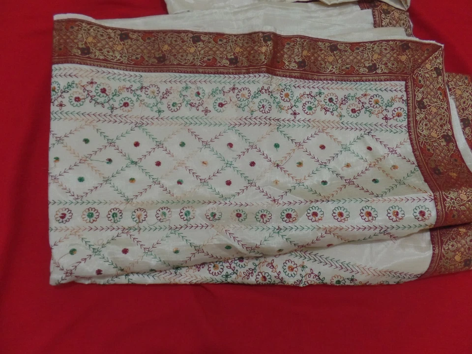 Bollywood Pakistán Diseñador India Boda Lengha Seda Sari Listo Blusa Choli Foto 4 de 4