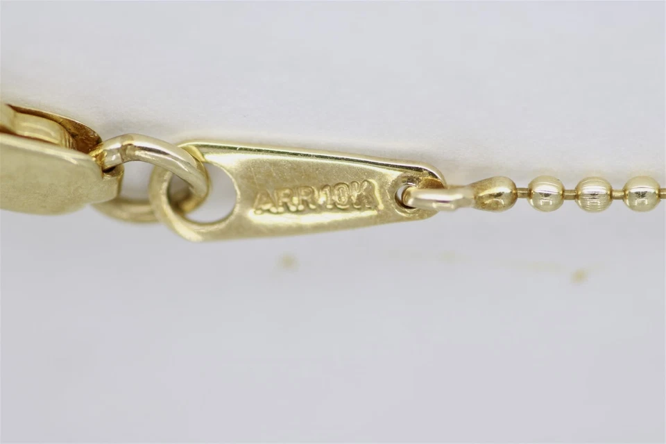 复古 10KYG 串珠链带心形手链 11 — 第 4/4 张图片