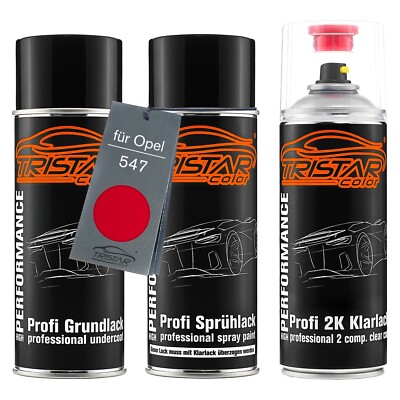 Autolack 2K Spraydosen Set für Opel 547 Magmarot Flame Red