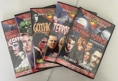 CLASSIC HORROR DVD Double Features Lot of 5  Horror Express, The Terror NEW