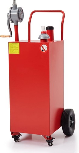 40 Gallon Fuel Caddy Portable Gas Storage Tank Pump Diesel Transfer Hose - Picture 4 of 7