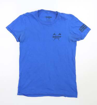 Bavo two two Herren T-Shirt blau Baumwollmischung Größe S