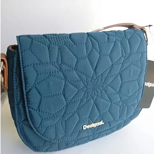Desigual Bolso Clara Varsovia Azul 18WAXPXU 23x21x6cm Bandolera Mujer Edición Li