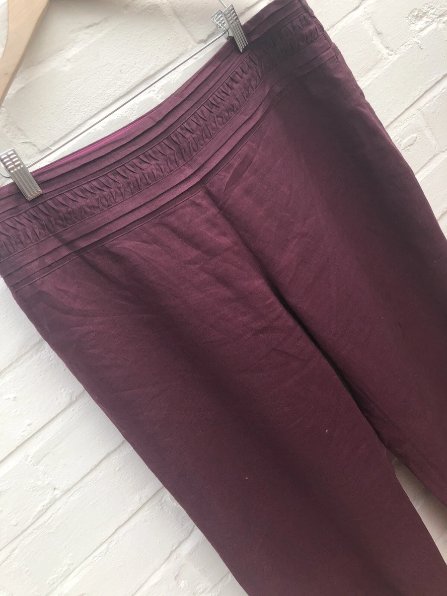 Purple linen deals trousers