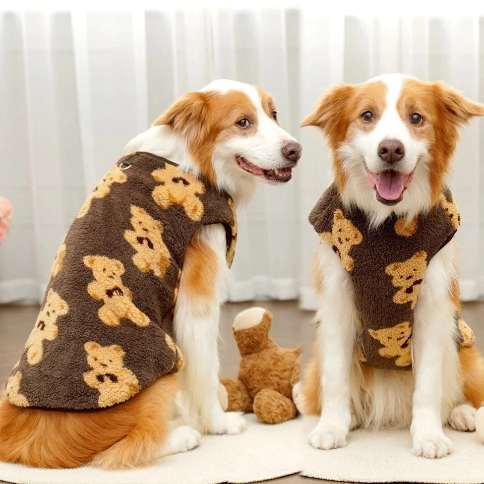 Lindo Chaleco para Perros Vellón Cálido Suéter Ropa Chaqueta de Invierno para Mascota Grande Talla 3XL-8XL Foto 4 de 4