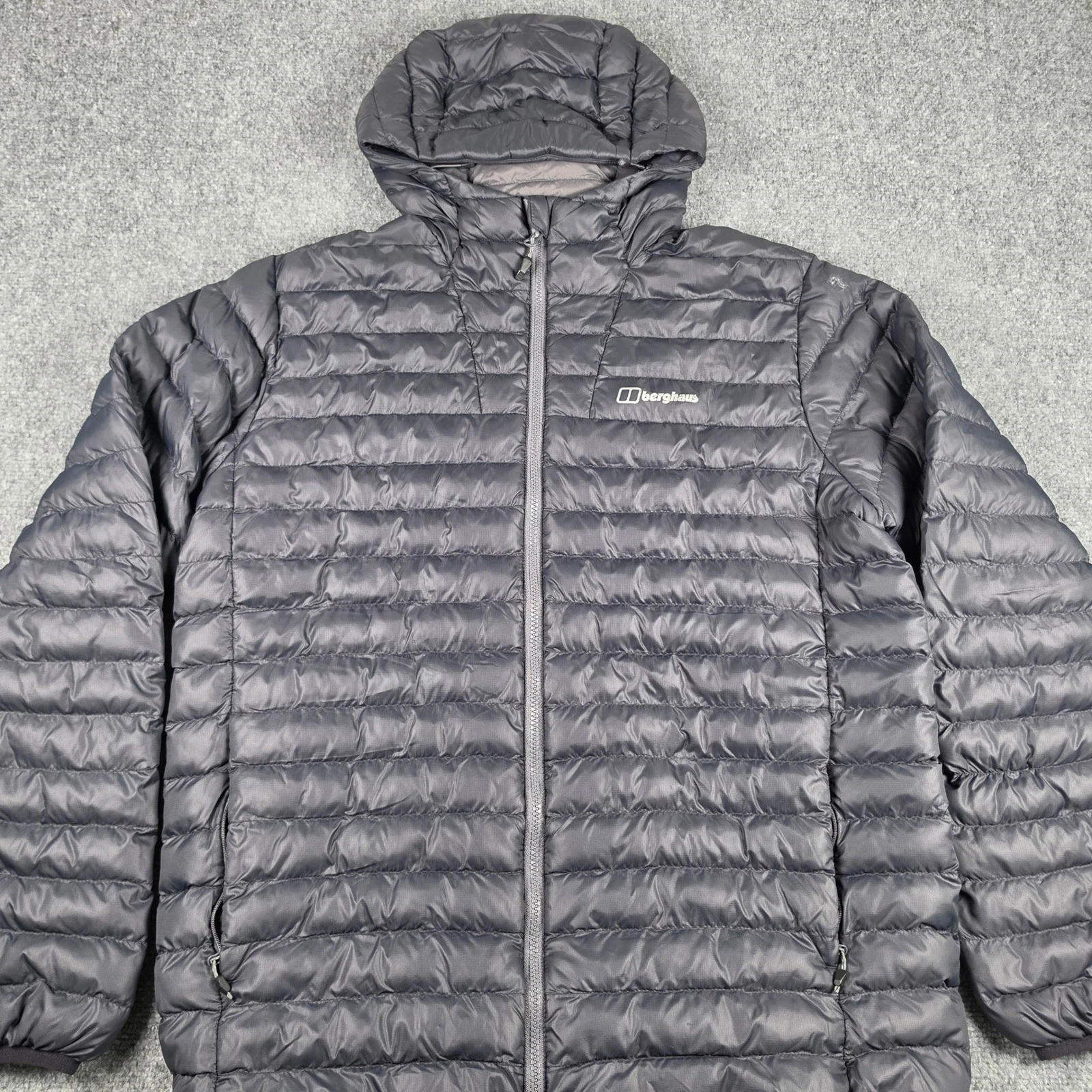 Berghaus Puffer Jacket Mens XL Black Hooded Pertex Quantum Insulated Gorpcore image 2