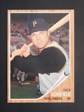 1962 Topps Baseball Card #484 Dick Schofield (EX-MT)