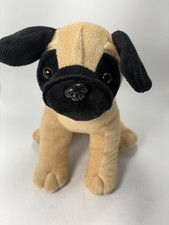 Animal Adventure Pug Plush Stuffed Animal Toy 9 Black Tan