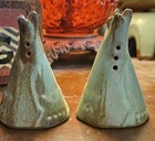 Frankoma Teepee Salt And Pepper Shakers Prairie Green A — photo 2