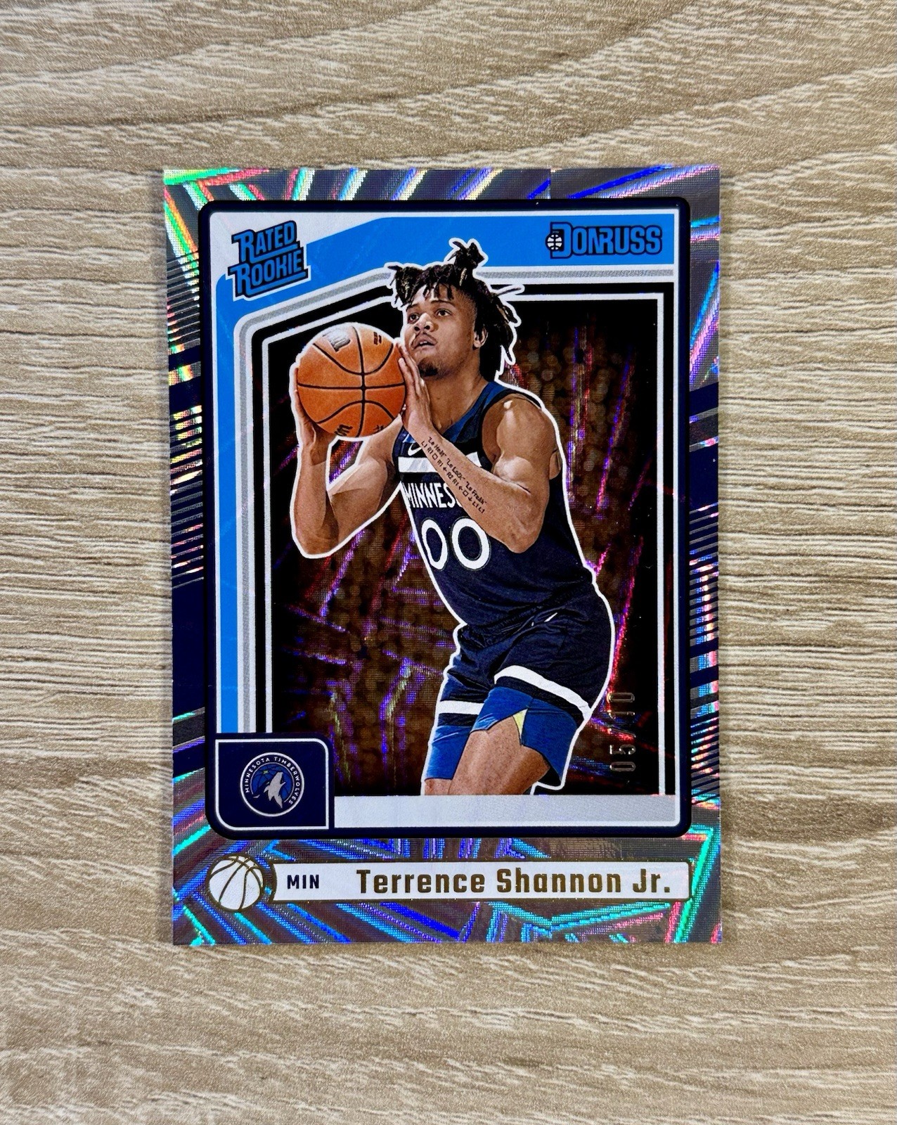 2024-25 Donruss #226 Terrence Shannon Jr. Rated Rookie Gold Laser Wedge /10