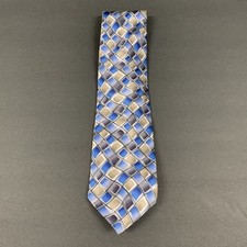 Vintage Jerry Garcia Collection Forty-Two Panic Silk Geometric Blue Gray Black