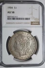 1904 Morgan Silver Dollar AU58 NGC #013