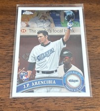 J.P.ARENCIBIA RC 2011 TOPPS CHROME ROOKIE CARD TORONTO BLUE JAYS 